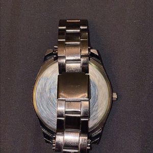 Black and silver watch